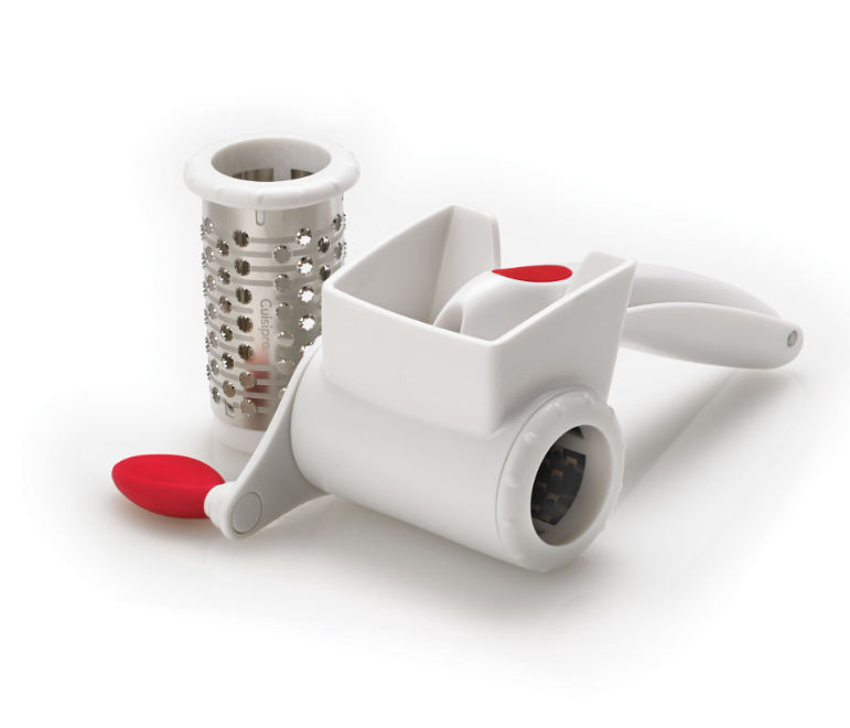 Cuisipro SGT Rotary Grater – 2-Drum Set – 7" / 17.8 cm – White Cuisipro by Kitchen Niche