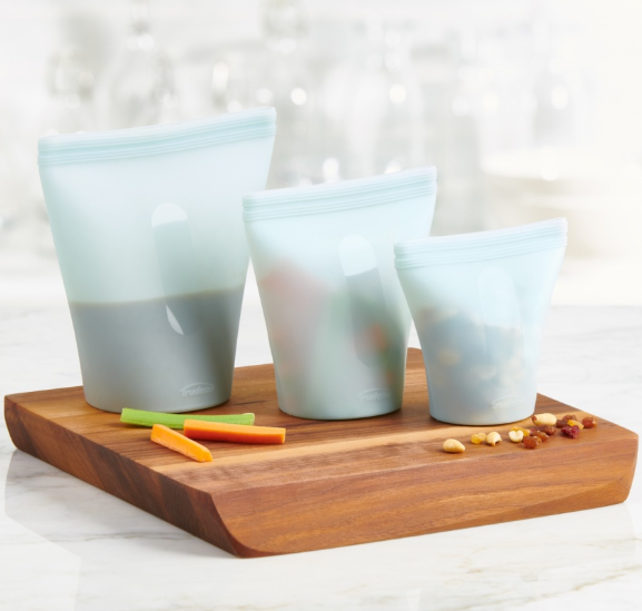 Trudeau Silicone Stand-Up Food Bags – Set of 3 – Eco Trudeau by Kitchen Niche