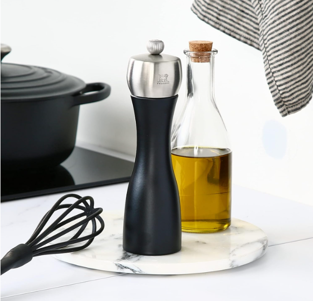 Peugeot Fidji Black Matte 20cm Salt Mill by Kitchen Niche