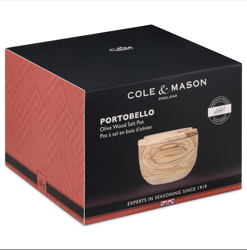 Cole & Mason Portobello Olive Wood Salt Pot
