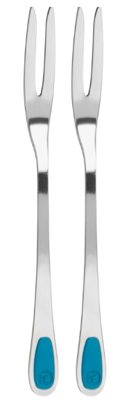 Trudeau Seafood Forks – Set of 2 – Blue Trudeau by Kitchen Niche
