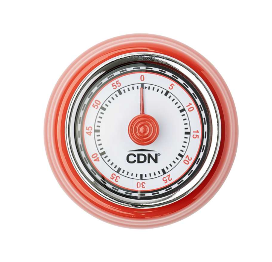 CDN Compact Mechanical Timer - Red