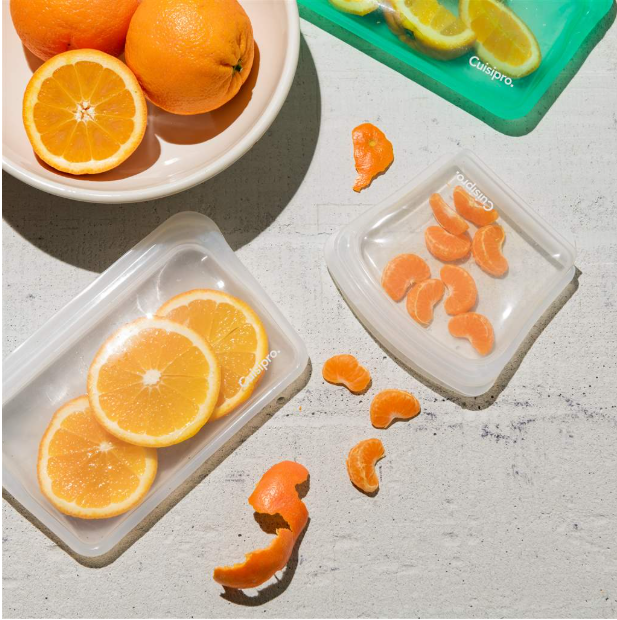 Cuisipro Reusable Bags – 2pc – 5.25" x 4.75" / 13.3 x 12 cm – 200 ml – Clear Cuisipro by Kitchen Niche