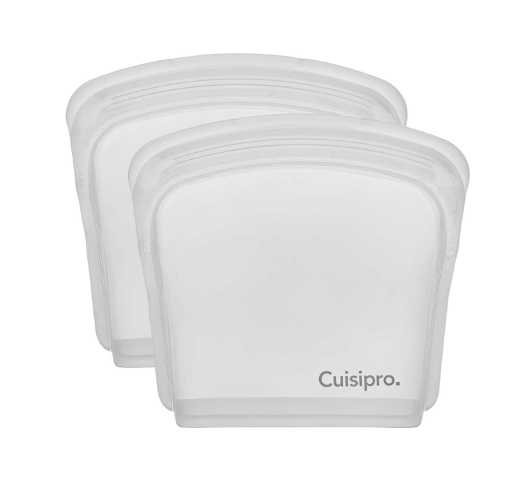 Cuisipro Reusable Bags – 2pc – 5.25" x 4.75" / 13.3 x 12 cm – 200 ml – Clear Cuisipro by Kitchen Niche