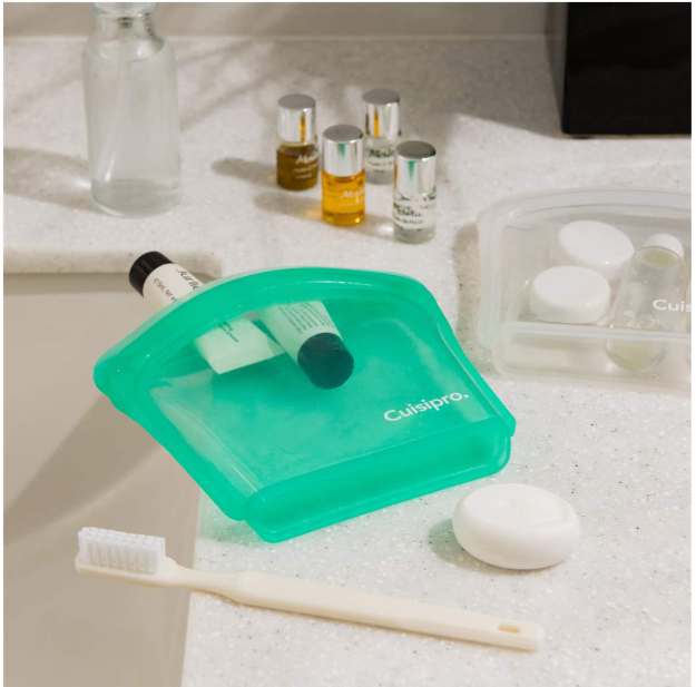 Cuisipro Reusable Bags – 2pc – 5.25" x 4.75" / 13.3 x 12 cm – 200 ml – Green Cuisipro by Kitchen Niche