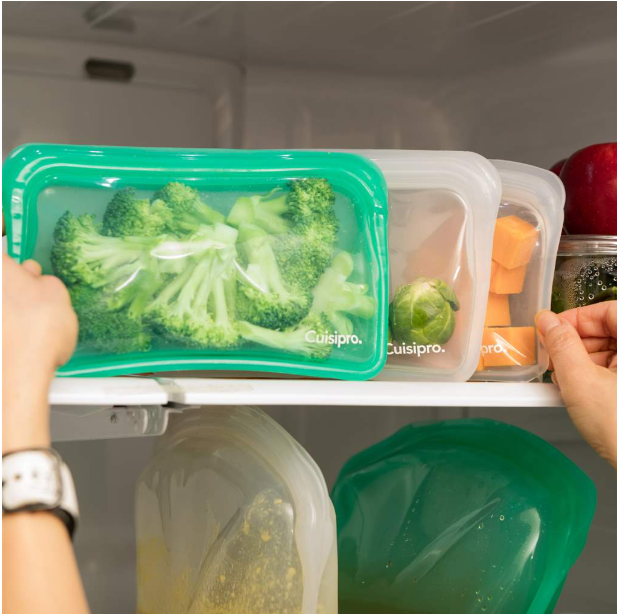 Cuisipro Reusable Bags – 7.25" x 5.25" / 18.5 x 13 cm – 400 ml – Green Cuisipro by Kitchen Niche