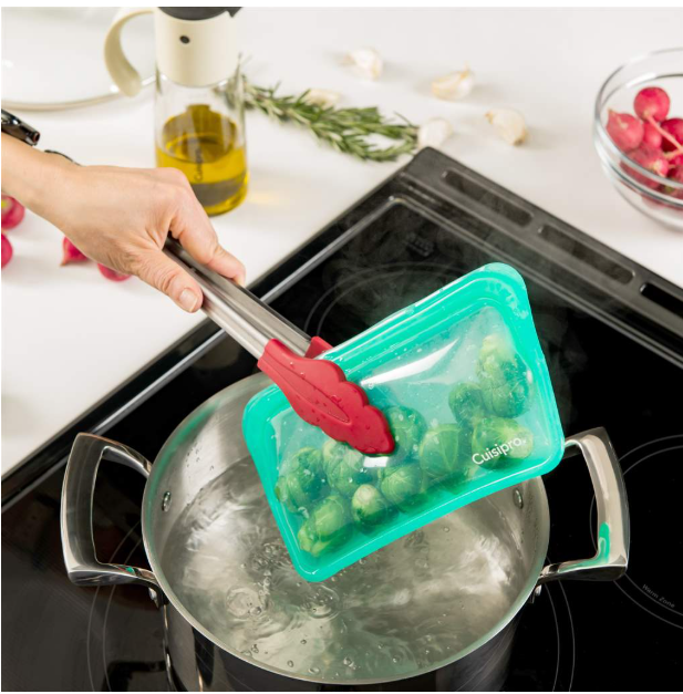 Cuisipro Reusable Bags – 7.25" x 5.25" / 18.5 x 13 cm – 400 ml – Green Cuisipro by Kitchen Niche