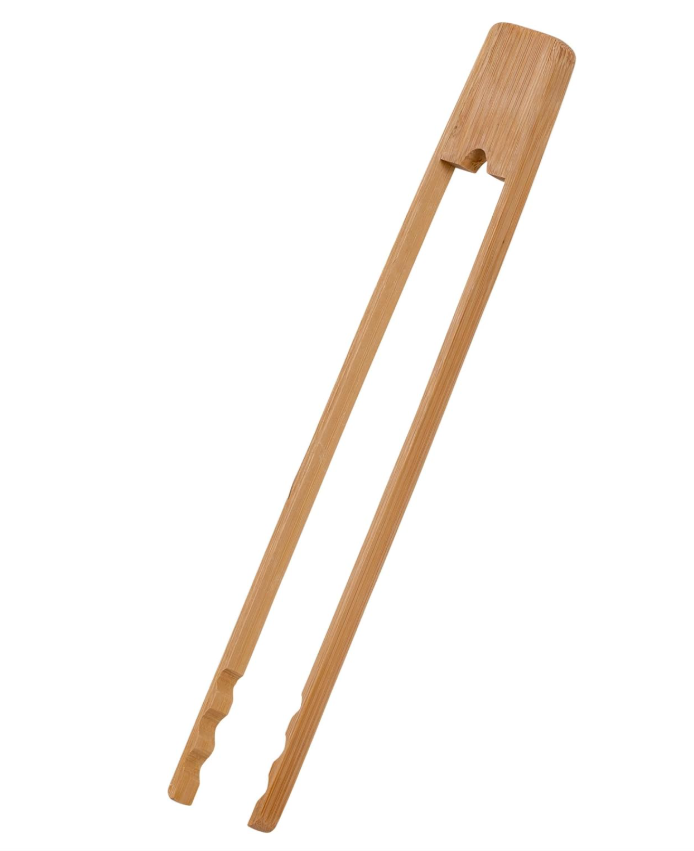 Joyce Chen Burnished Bamboo Tongs with Serrated Teeth – 11-Inch