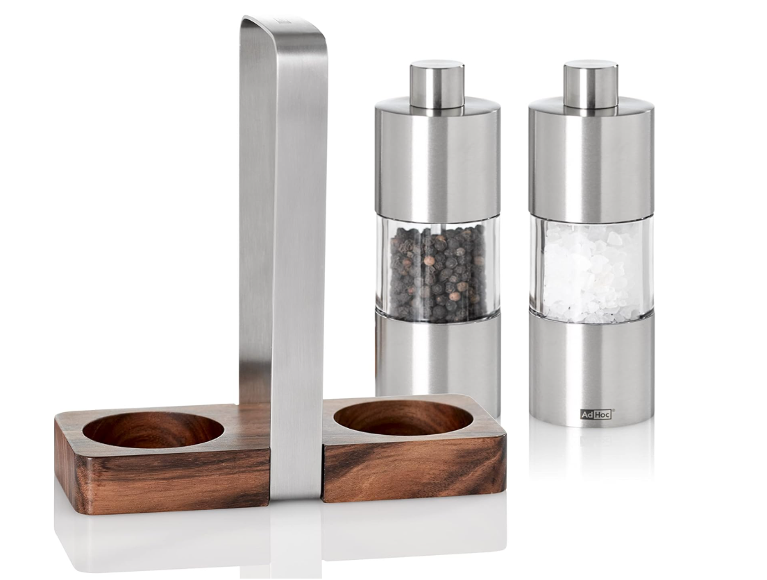AdHoc Menage Classic Salt and Pepper Mill Set – 6.3" / 16 cm