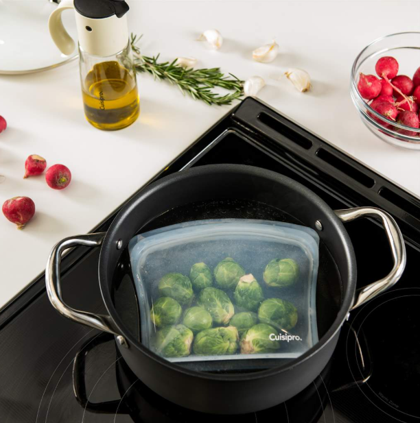 Cuisipro Reusable Bags – 8" x 7" / 20.3 x 18 cm – 800 ml / 27 oz – Clear Cuisipro by Kitchen Niche