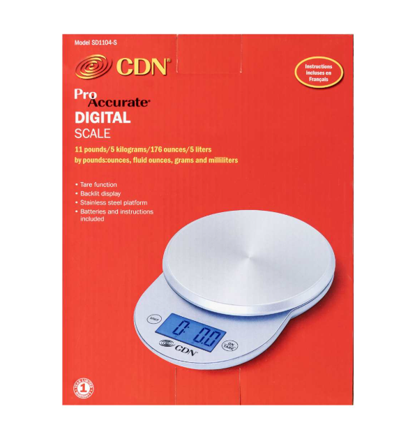 CDN ProAccurate Digital Kitchen Scale - Silver