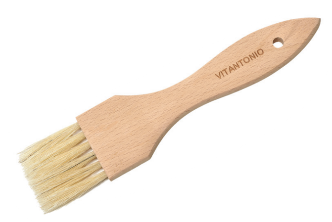 Vitantonio Beech Wood Pastry Brush – 19cm, 1.5&quot; Wide