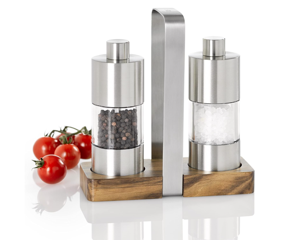 AdHoc Menage Classic Salt and Pepper Mill Set – 6.3" / 16 cm