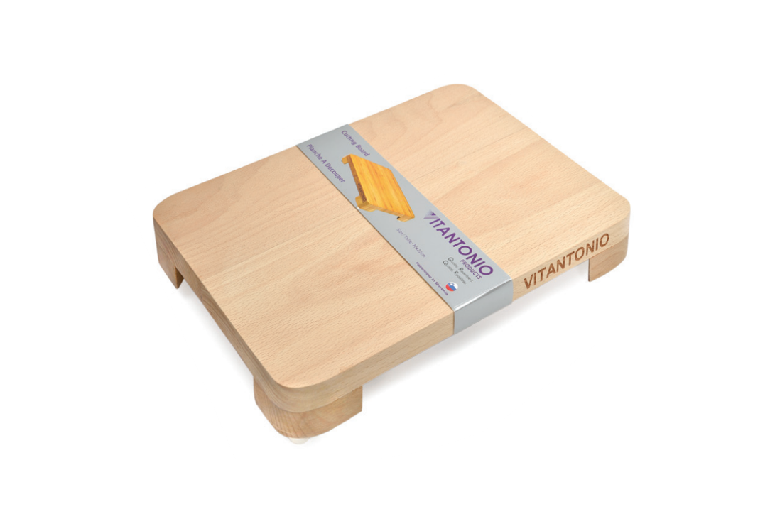 Vitantonio Beech Wood Footed Cutting Board – 30x22cm