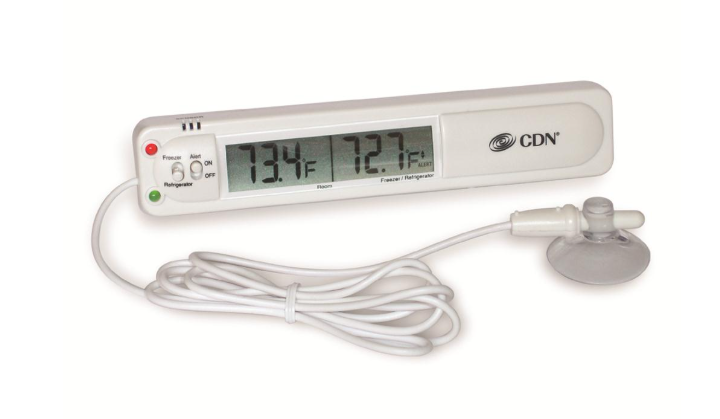 CDN Fridge Freezer Alarm Thermometer - White