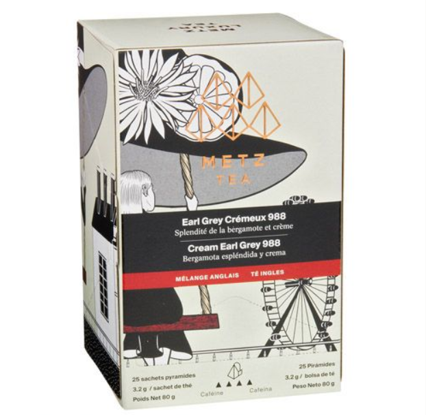 Metropolitan Tea Metz Cream Earl Grey Tea – Box of 25 Teabags