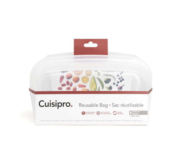 Cuisipro Reusable Stand-Up Bags – 1000 ml – Clear Cuisipro by Kitchen Niche
