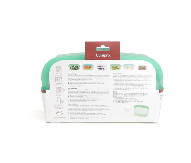 Cuisipro Reusable Stand-Up Bags – 1000 ml – Green Cuisipro by Kitchen Niche