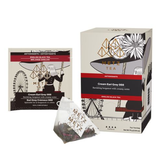 Metropolitan Tea Metz Cream Earl Grey Tea – Box of 25 Teabags
