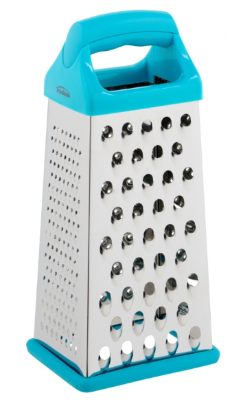 Trudeau Box Grater – 4-Sided – Stainless Steel &amp; Tropical Trudeau by Kitchen Niche