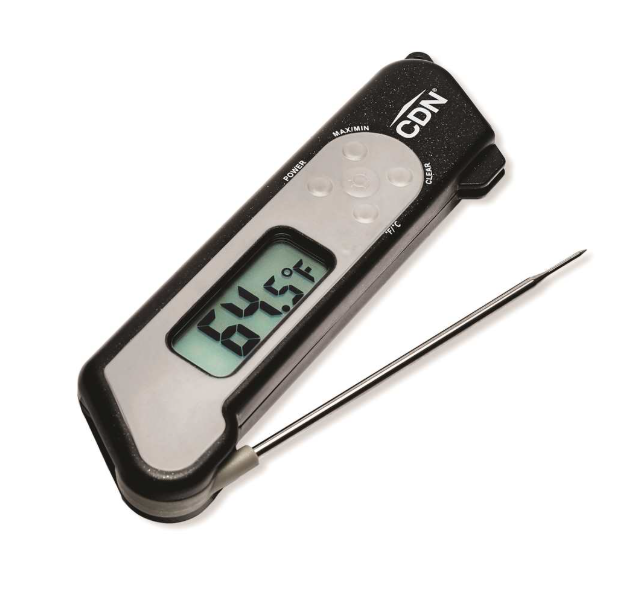 CDN Folding Thermocouple Thermometer - Black