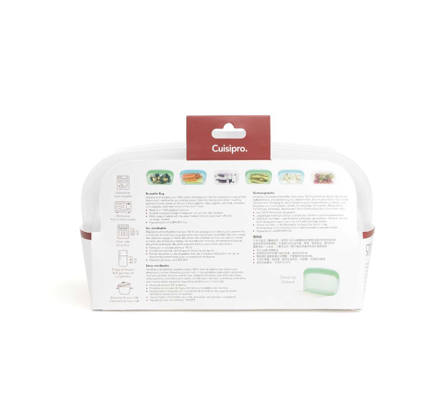 Cuisipro Reusable Stand-Up Bags – 1300 ml – Clear Cuisipro by Kitchen Niche