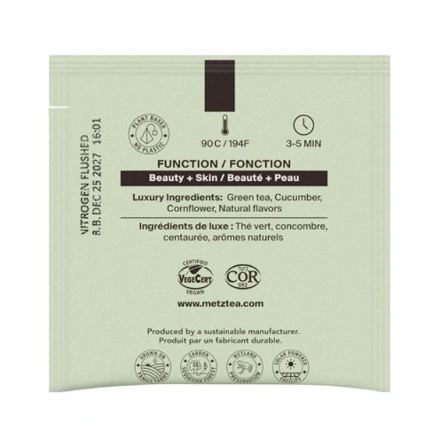 Metropolitan Tea Metz Cucumber Melon Tea – Box of 25 Teabags