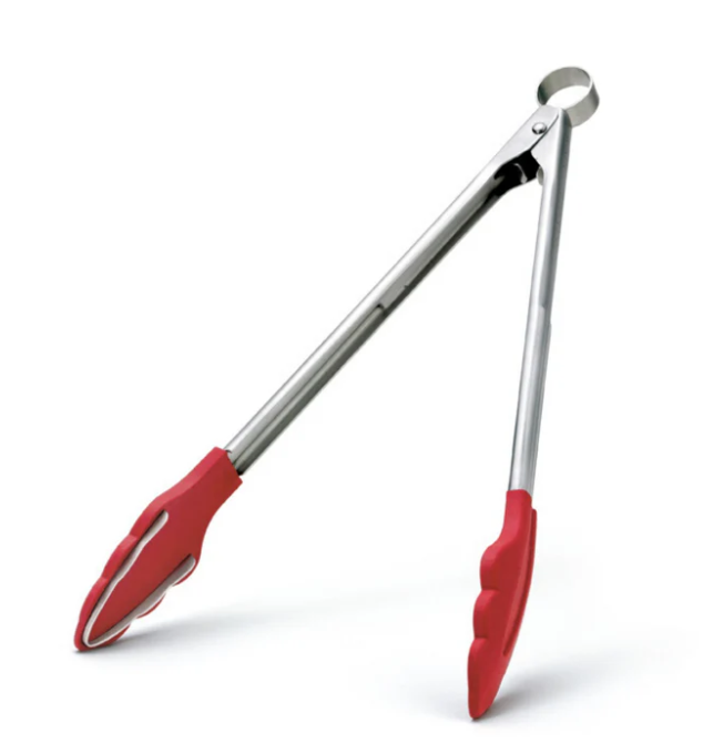 Cuisipro Tongs with Teeth – 12&quot; / 30.5 cm – Silicone Red Cuisipro by Kitchen Niche
