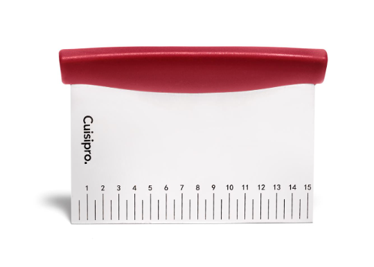 Cuisipro Dough Cutter – 6" x 4.5" / 15 x 11 cm, Stainless Steel, Red Cuisipro by Kitchen Niche