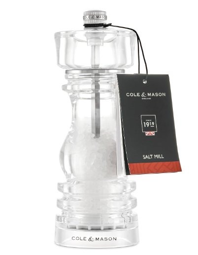 Cole & Mason The London Collection Salt Mill – Acrylic – 7" / 18 cm by Kitchen Niche