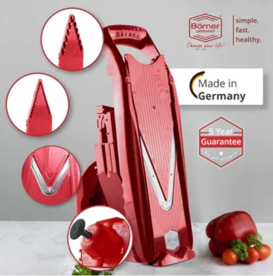 Swissmar Borner V-Power V-Slicer Mandoline Slicer – Red by Kitchen Niche
