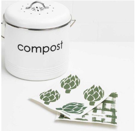 Cuisipro Reusable Eco Cleaning Cloth – Small 20 x 17 x 0.2 cm / 7.87 x 6.7" – Artichoke Cuisipro by Kitchen Niche