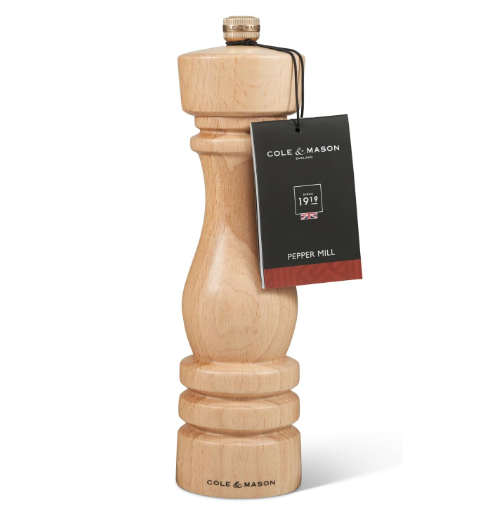 Cole & Mason The London Collection Pepper Mill – Natural Beech – 8.5" / 22 cm by Kitchen Niche