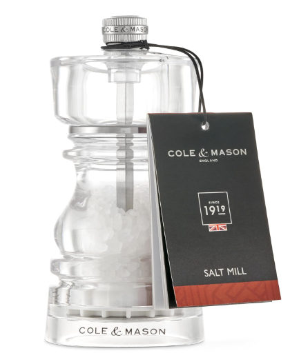 Cole & Mason The London Collection Salt Mill – Acrylic – 5" / 13 cm by Kitchen Niche