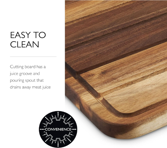 Cole & Mason Berden Large Acacia Carving Board by Kitchen Niche