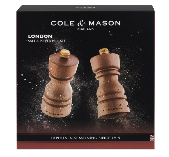 Cole & Mason The London Collection Salt & Pepper Mill Gift Set – Acrylic – 5" / 13 cm by Kitchen Niche