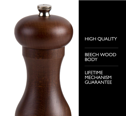 Cole & Mason Forest Capstan Darkwood Salt Mill, 16.5 cm / 6.5" by Kitchen Niche