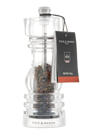 Cole & Mason The London Collection Pepper Mill – Acrylic – 7" / 18 cm by Kitchen Niche