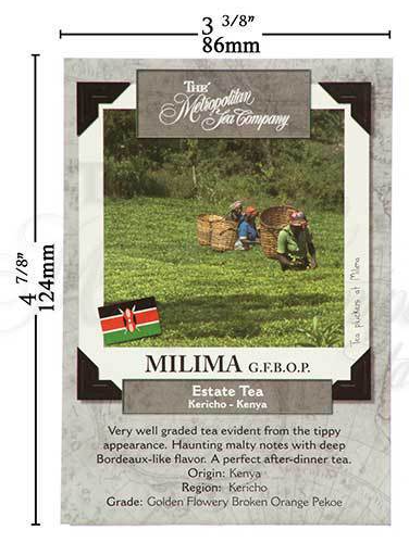 Metropolitan Tea Milima TGFOP Loose Leaf Black Tea 1.1 lbs