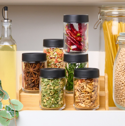 Trudeau Stacking Spice Jars – Set of 6 – Large KitchenNiche.ca by Kitchen Niche
