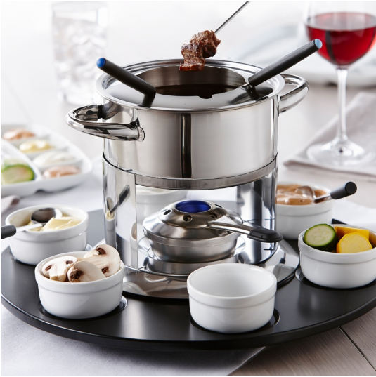 Trudeau Laila 3-in-1 Fondue Set with Rotating Base Trudeau by Kitchen Niche