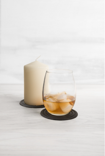 Trudeau Coasters – Set of 4 – Black Trudeau by Kitchen Niche