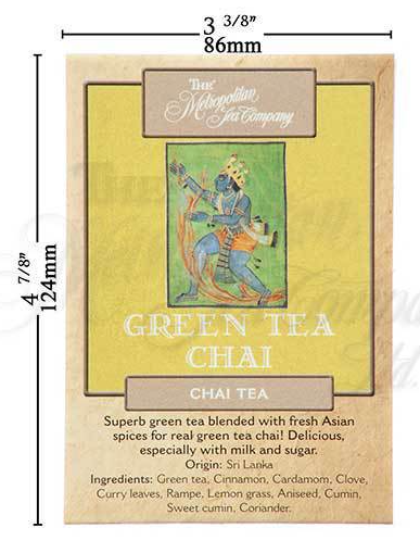 Metropolitan Tea Green Loose Leaf Tea Chai 1.1 lbs