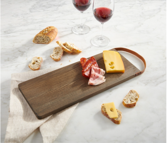 Trudeau Cheese Board with Leather Handle Trudeau by Kitchen Niche