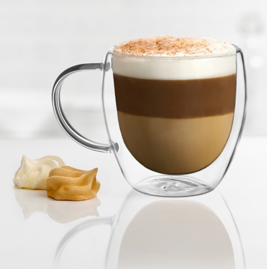 Trudeau Java Double Wall Cappuccino Mugs – 8 oz – Set of 2 Trudeau by Kitchen Niche