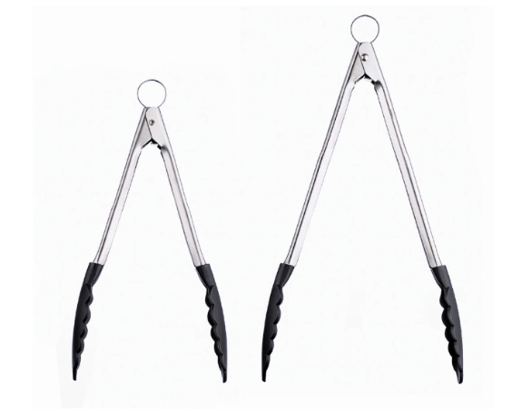 Cuisipro Locking Tongs – Black Nylon & Stainless Steel, 12" / 30cm Cuisipro by Kitchen Niche