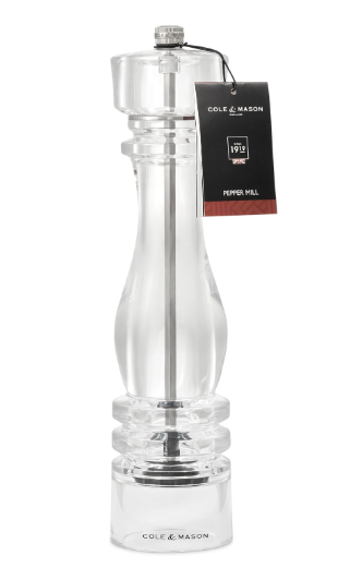 Cole & Mason The London Collection Pepper Mill – Acrylic – 8" / 22 cm by Kitchen Niche