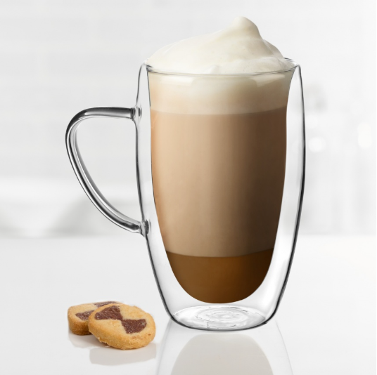 Trudeau Java Double Wall Latte Mugs – 15 oz – Set of 2 Trudeau by Kitchen Niche