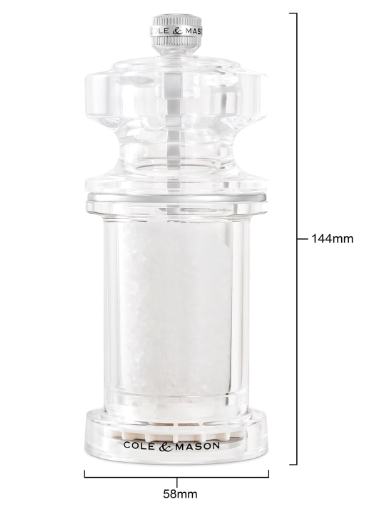 Cole & Mason 605 Classic Precision Salt Mill – 5.7" / 14.5 cm by Kitchen Niche