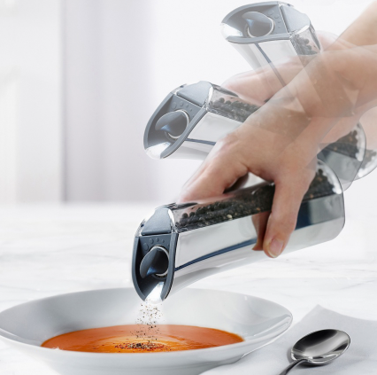 Trudeau Graviti Plus Electric Pepper Mill Chrome 8" Trudeau by Kitchen Niche